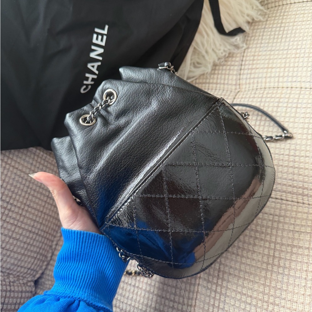 Chanel Black Quilted Leather Gabrielle Bucket Bag - Picture 5 of 7